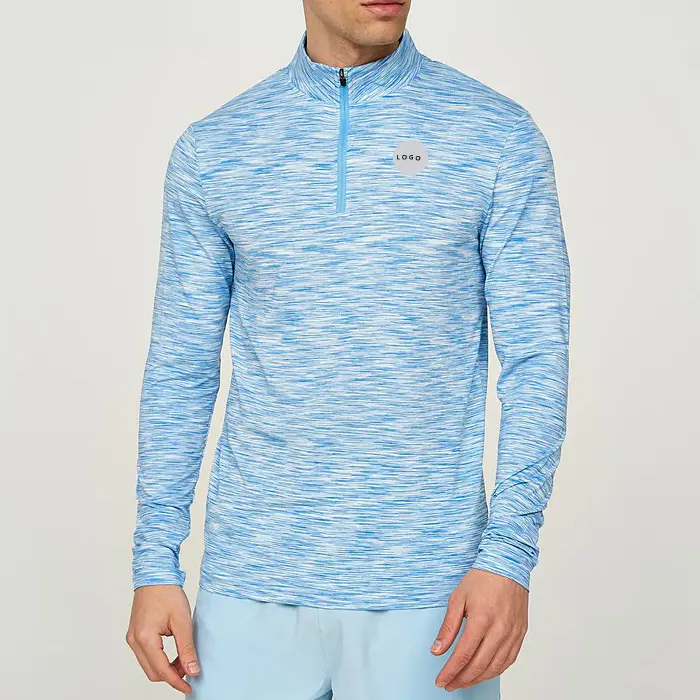 New Fashion Custom Sports Wear Men'S Workout Running Gym Quarter Zip Pullover