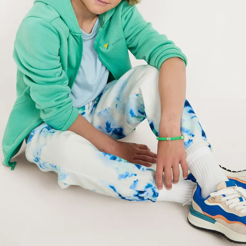 Junior Sweatpants 100%Cotton Drawstring Waist Tie Dye Joggers