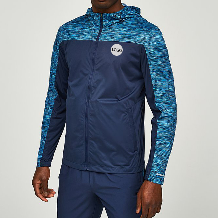 Wholesale Sportswear Custom Running Hoodie Tops Men Sport Full Zipped Jackets