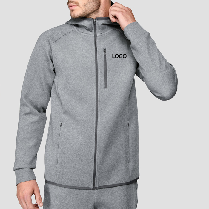 High Quality Men'S Oem Sports Wear Custom Embroidery Logo Polyester Zip Up Hoodies (5)rmf